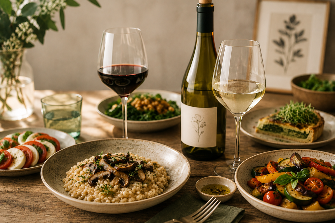 Cena vegetariana: quali vini scegliere dall’antipasto al secondo