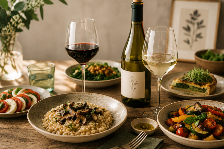 Cena vegetariana: quali vini scegliere dall’antipasto al secondo
