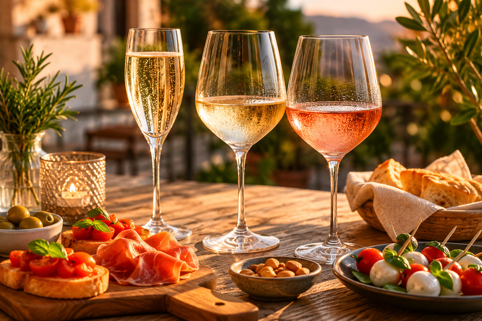 Aperitivo all’italiana: cosa stappare tra bollicine, bianchi e rosati