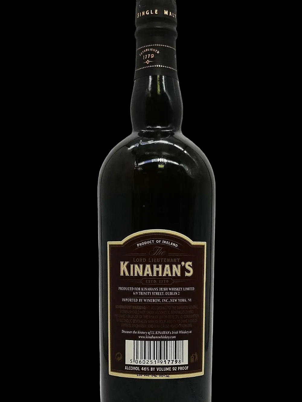 Whiskey Kinahan's Single m. 46° 0.7 cl
