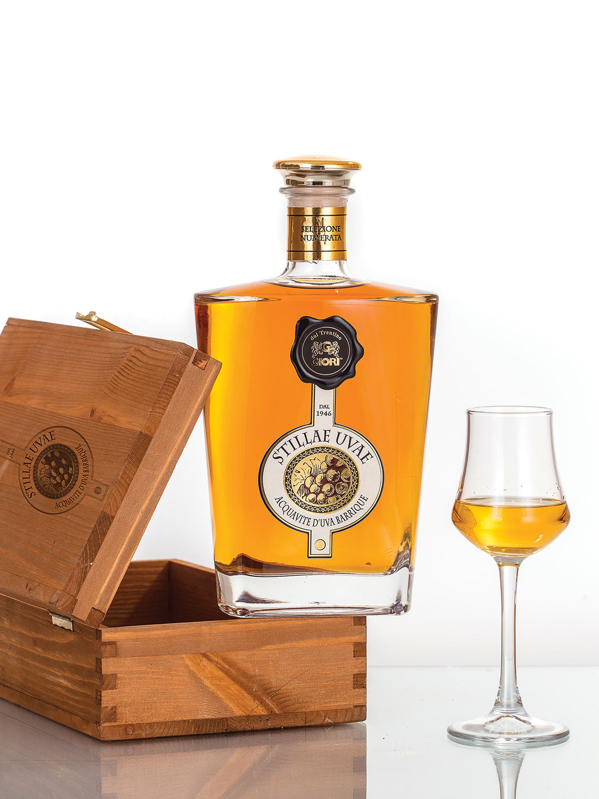 Grappa Stillae Uvae Giori cl70 Cofanetto