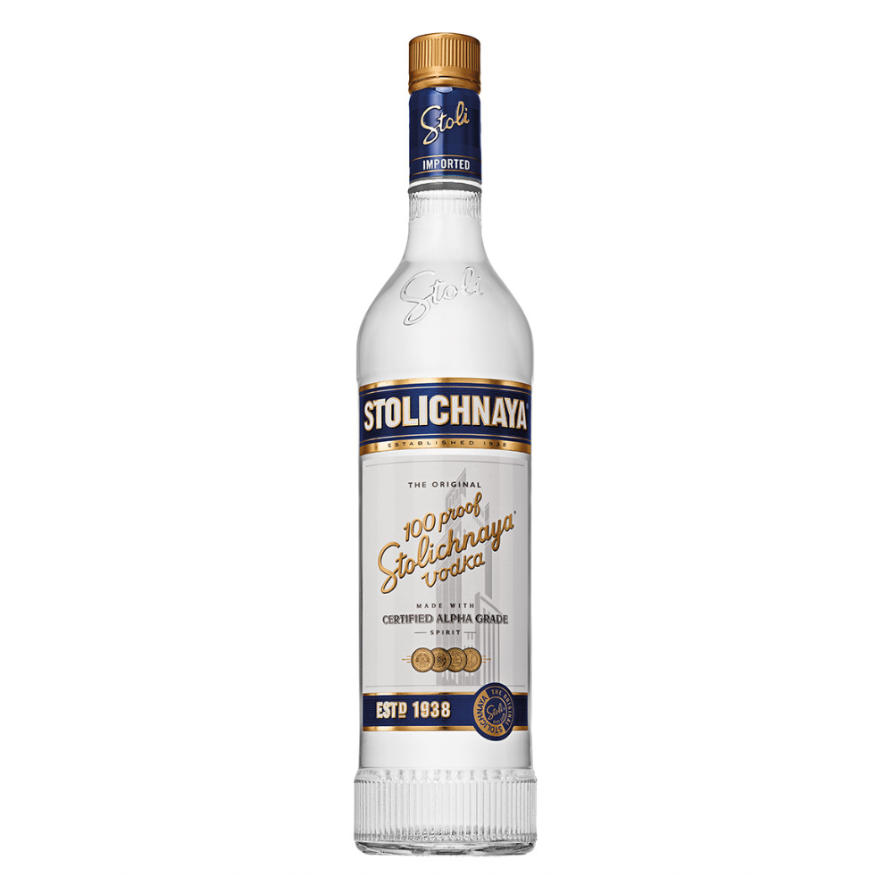 Vodka Stolichnaya 100 Proof. Premium 50°