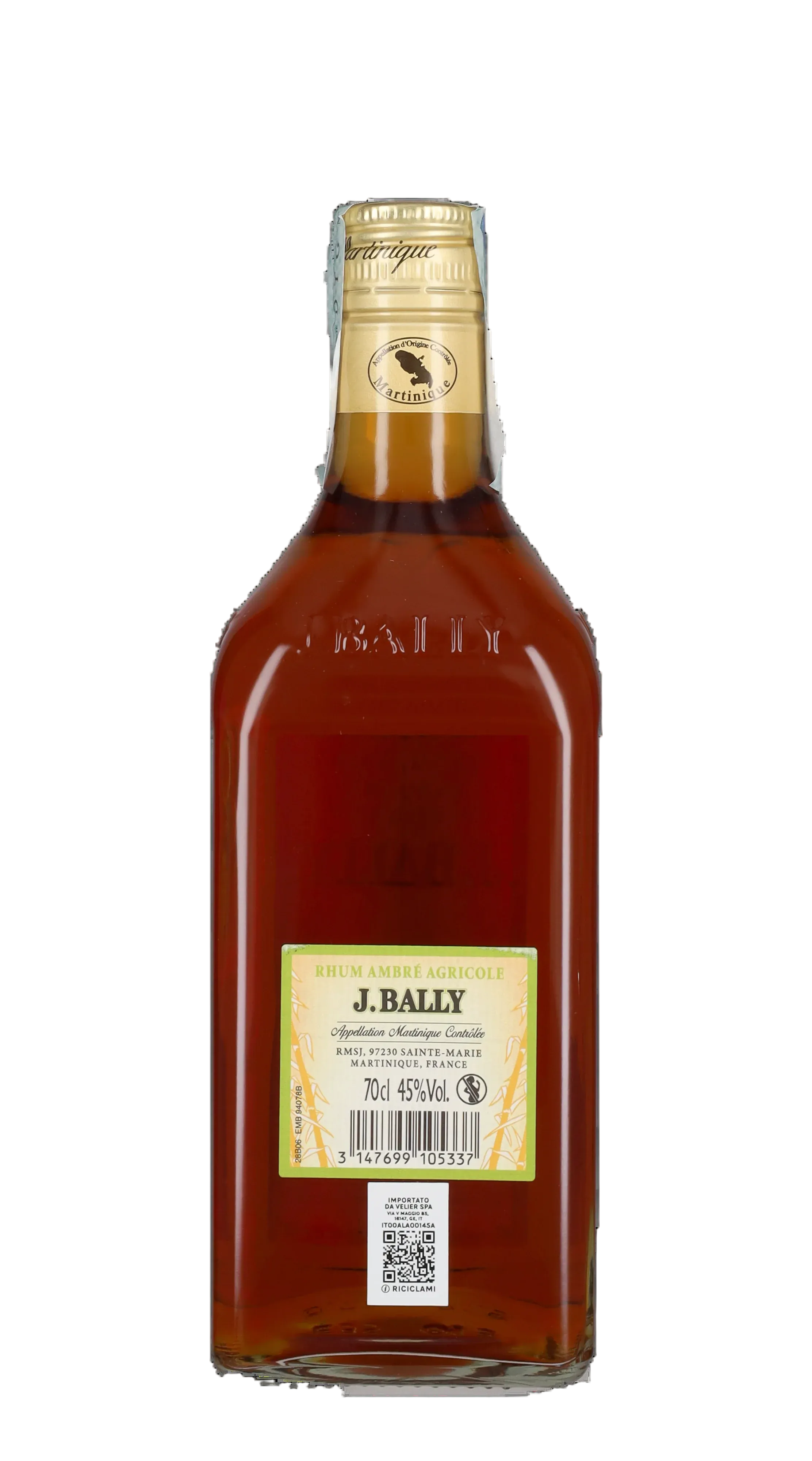 Rhum J. Bally Ambre 45°